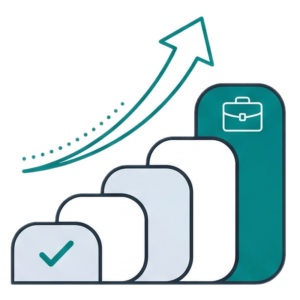 Professional progression illustration