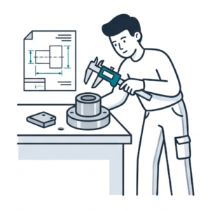 Engineer measuring illustration