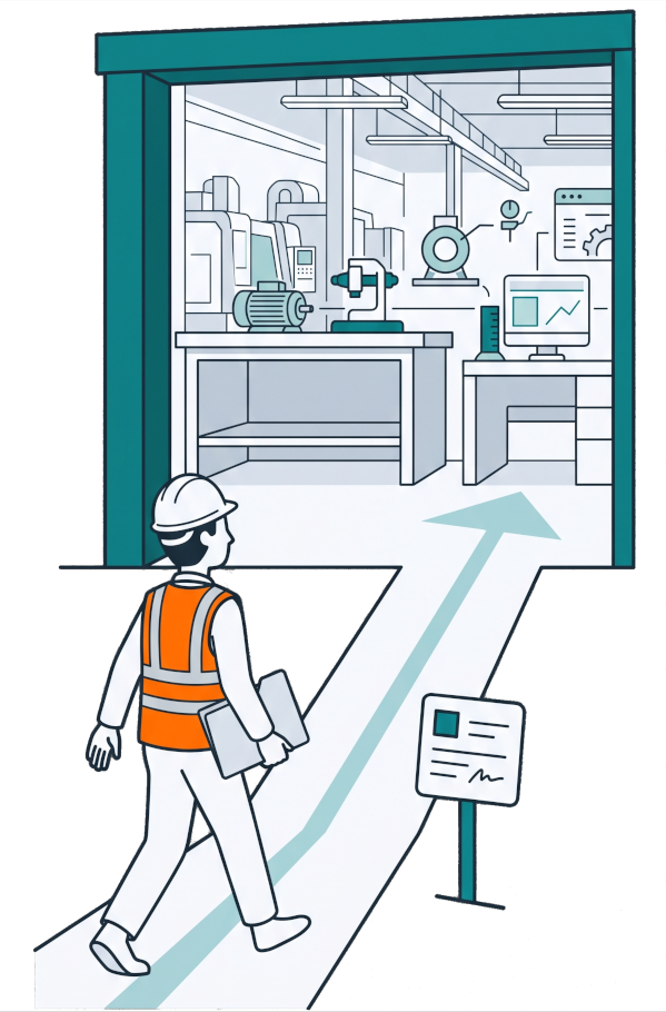 Entry into engineering job illustration