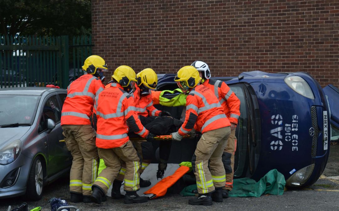 Greater Manchester Fire & Rescue service give demonstration to Stockport Engineering Apprentices