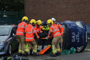Greater Manchester Fire & Rescue service give demonstration to Stockport Engineering Apprentices